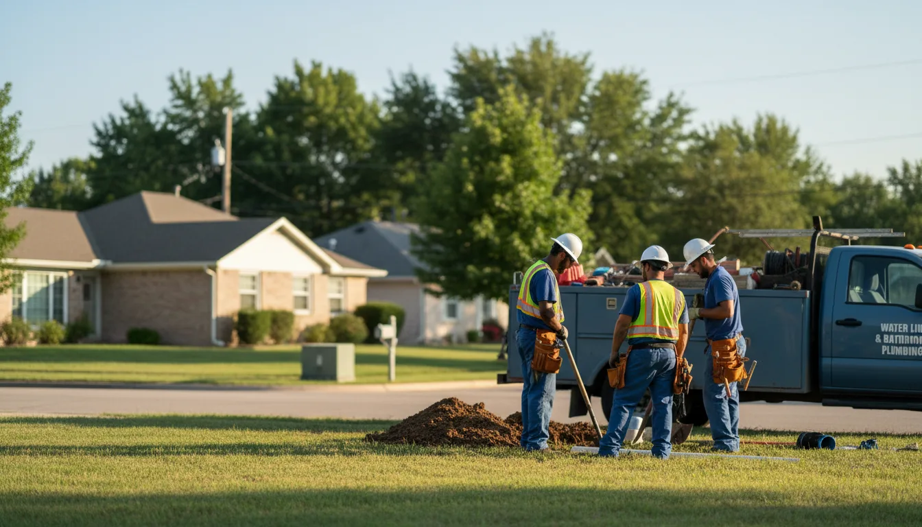 Residential water line and bathroom plumbing service in Harrison, TN